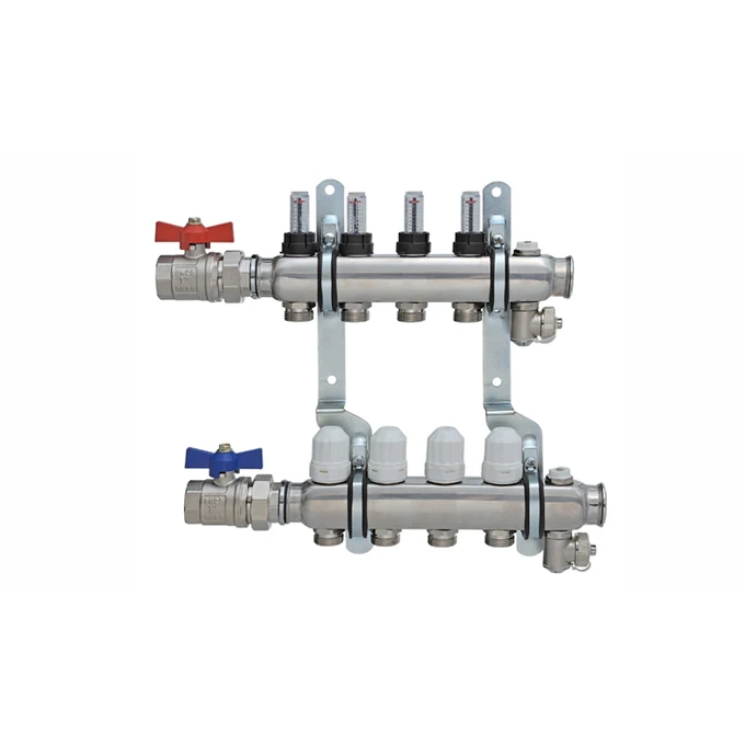 2-12 ways Stainless steel underfloor heating radiant water manifolds