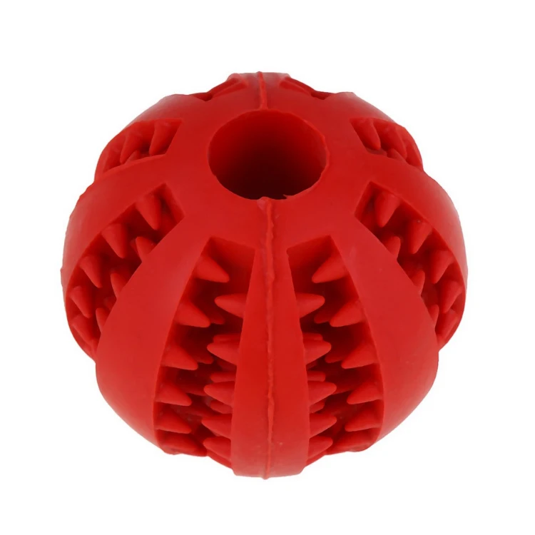 Healthy Rubber Interactive Leakage Food Guard Dog Chew Toys Soft Elastic Dental Dog Chew Ball