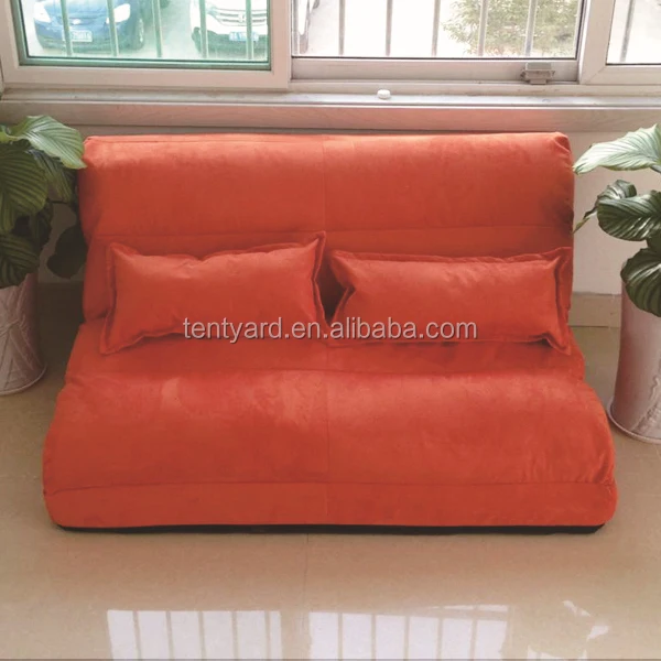 couples rose red cushion back double folding bed cum sofa