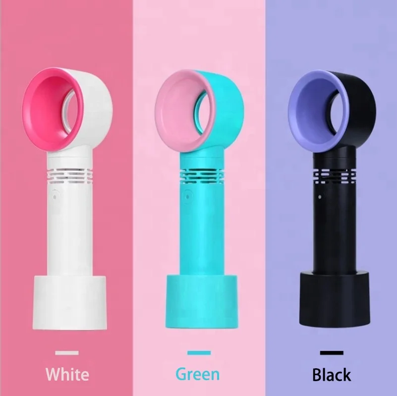 
2019 New Design Portable Mini Rechargeable USB Electric Hand Bladeless Fan 