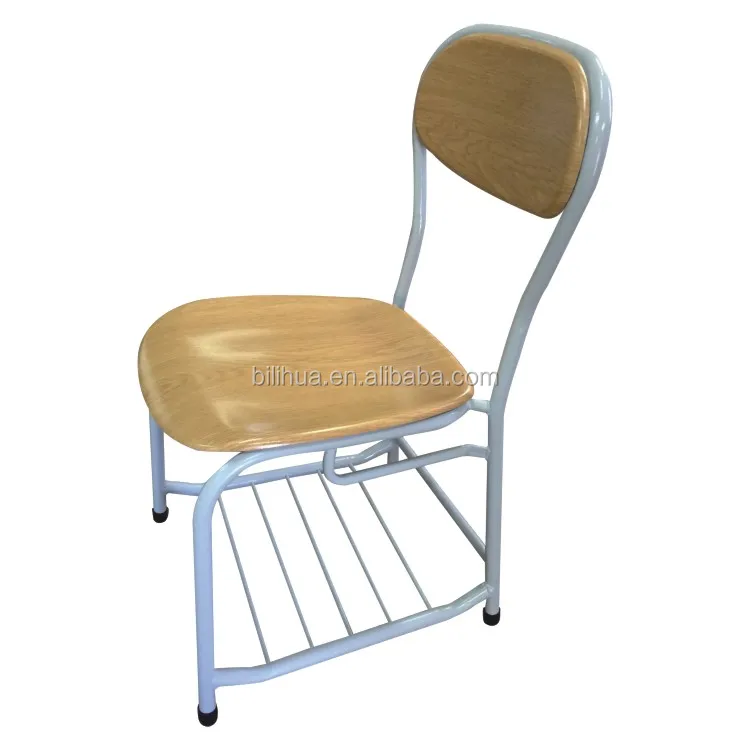 Wood School Chair Seat and Back Werzalit School Furniture Wooden Legs for School Furniture Student Desk and Chair Set Use Wooden