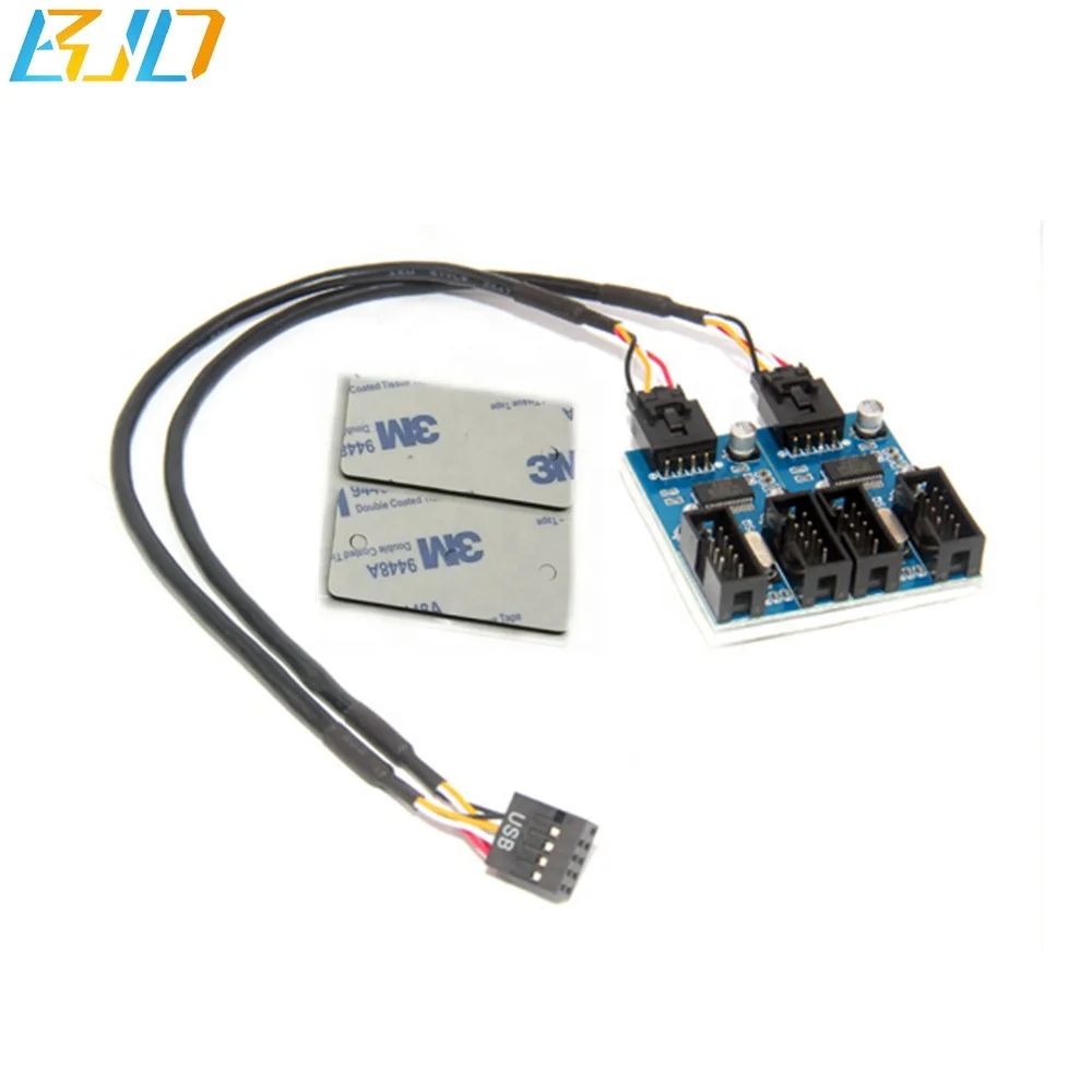 Материнская плата USB 9 Pin до 4 порта 9 контактный разъем торговли обеспечение 9 Pin USB2.0 адаптера