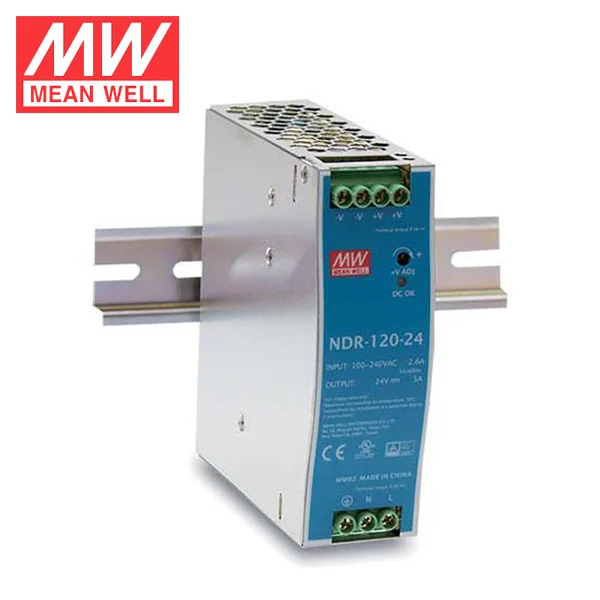 MEANWELL NDR-120-24 промышленные din-рейку 120 Вт 5A 120VAC к 24VDC питания