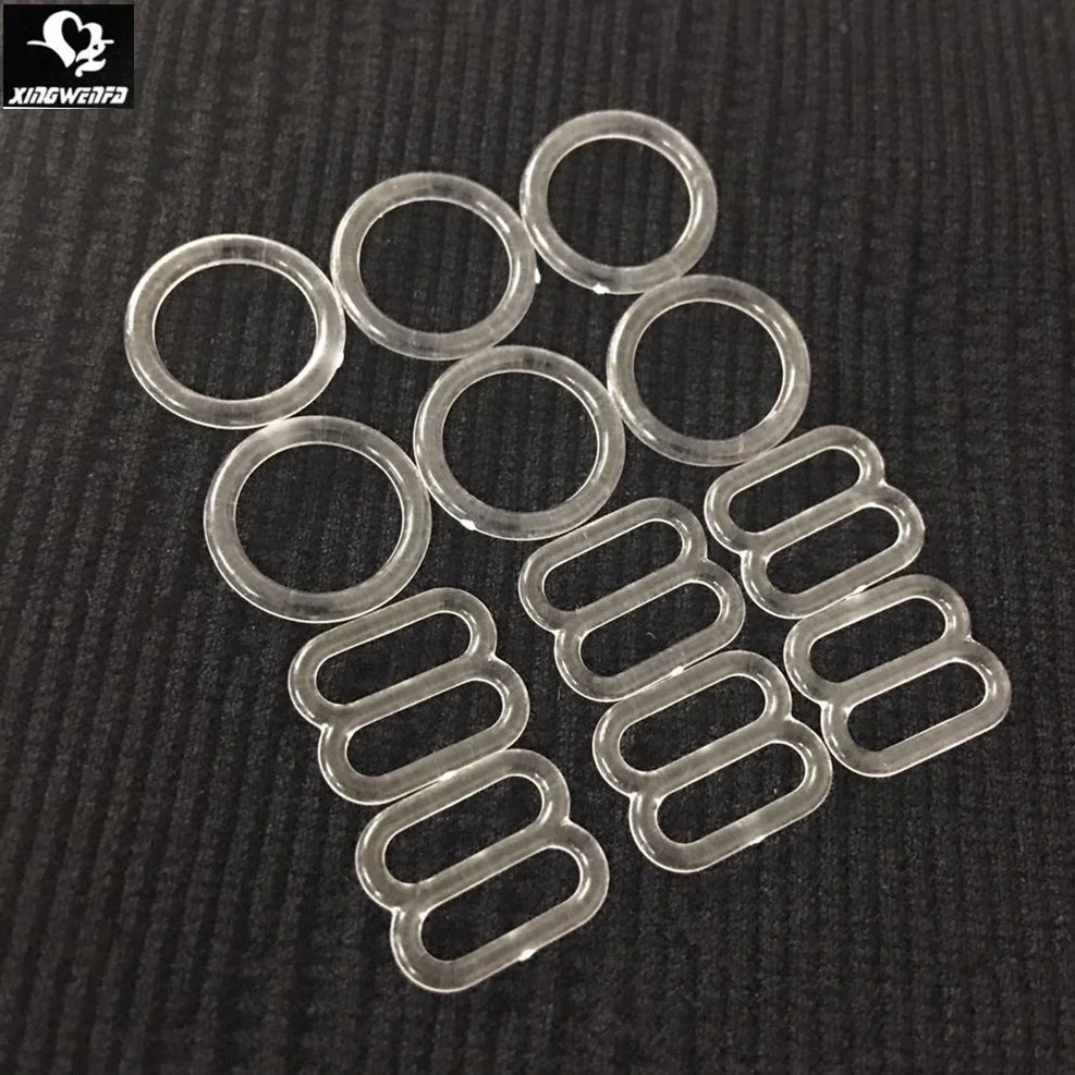 Хорошее качество, ремешок для бюстгальтера, прозрачное кольцо-слайдер 8 мм, Прозрачное пластиковое кольцо и слайдер