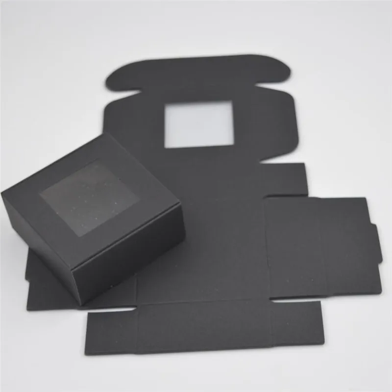 luxury customized printing white cardboard package kraft paper soap box with window