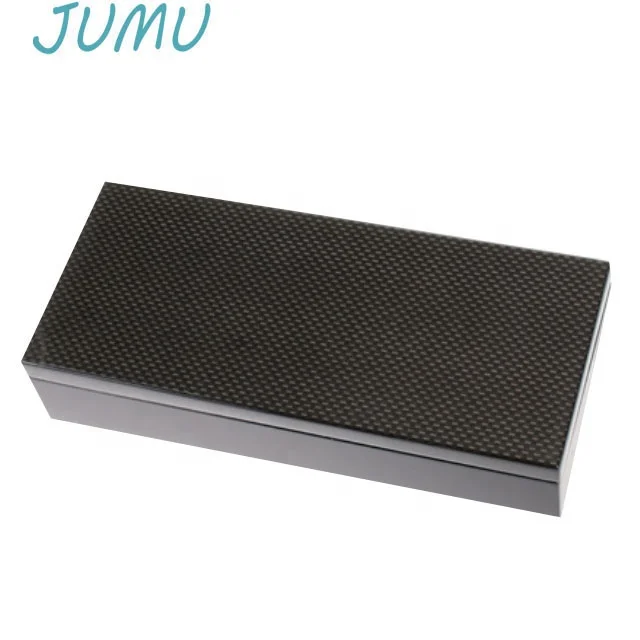 new desig carbon fiber finish wooden pen envelope opener gift box