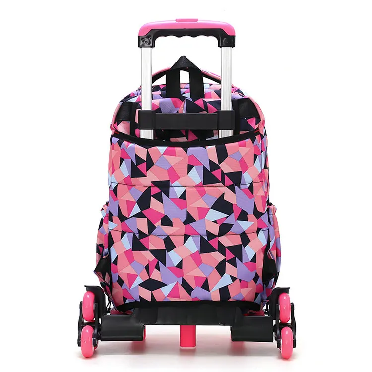 Lymech 2019 Wholesale Student The Trolly Trolley Back To School Backpack Bag With On 6 wheels For Kids Girls Boys Children