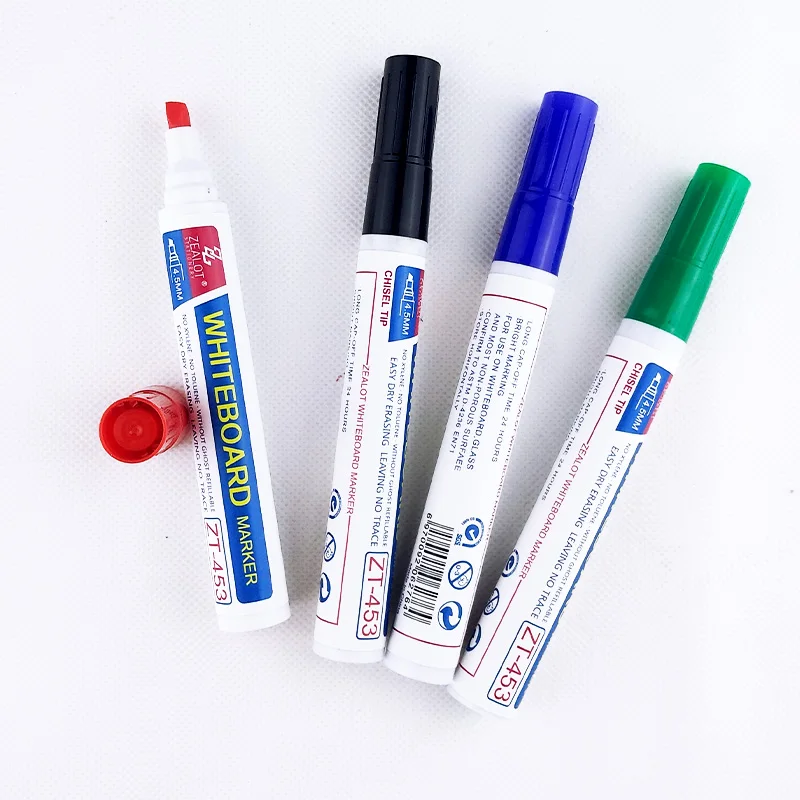 China Factory Cheap Refill Ink Whiteboard Marker Hot Plastic Tube Marker Board Chisel  Whiteboard Marker