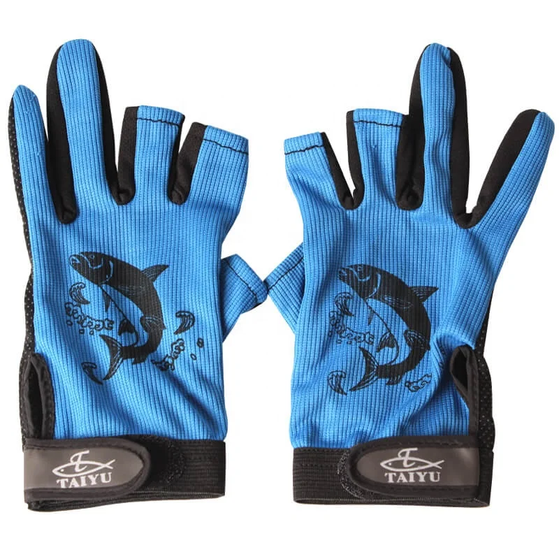 3 Colors Neoprene Fingerless Anti-Slip Comfortable Outdoor Sports Cool Fishing Gloves