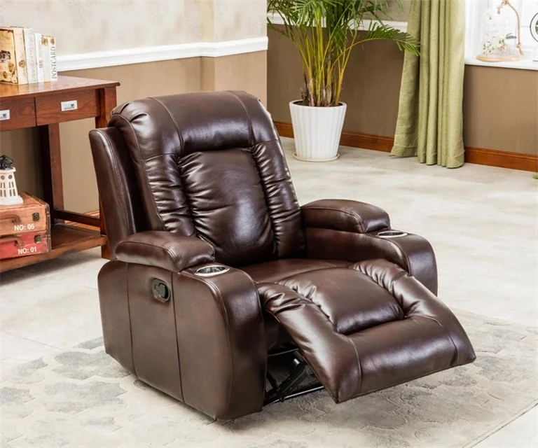 Comfortable American Style Home Theater Recliner , VIP High Quality Leather Electric Cinema Recliner Sofa