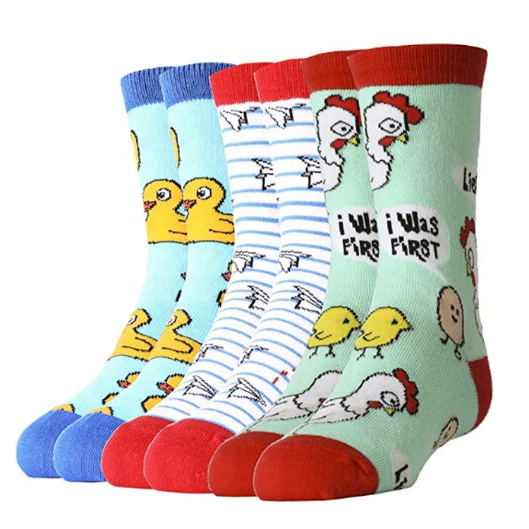Молодежные Детские сумасшедшие забавные Новые короткие носки