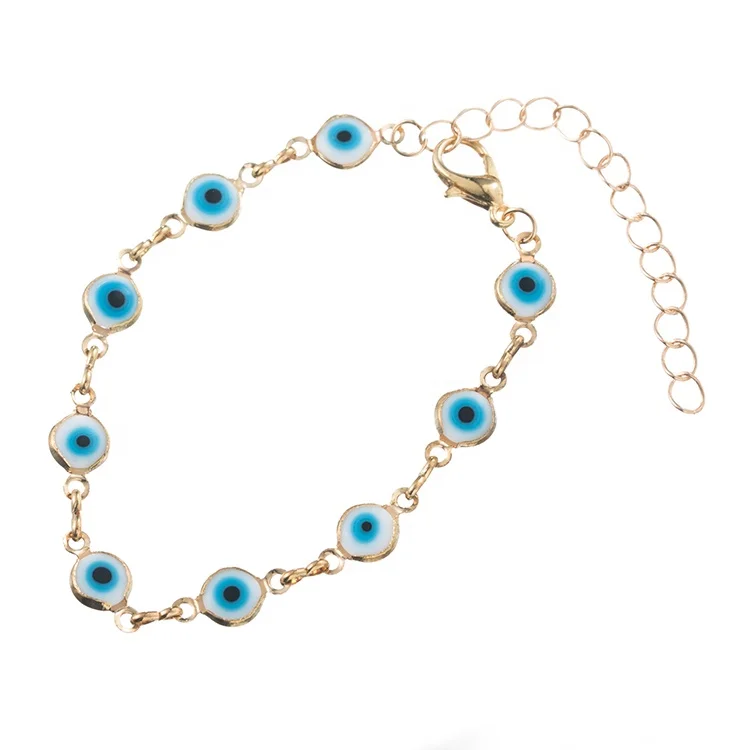 Принимаем пользовательские стеклянные глазные бусины сплав цепи регулируемый браслет