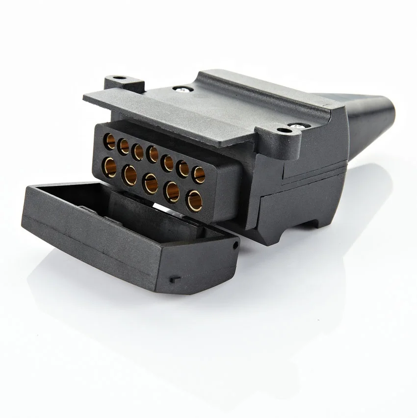 Cheapest12V flat connector Australia plastic 12 pin trailer adapter connector 12 pin trailer socket