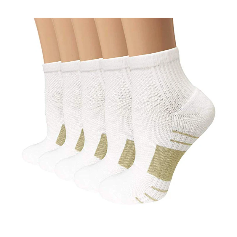 AJ 19383 Custom Cotton /Bamboo Athletic Cushion Sport Arch Support Padded Ankle Running Socks