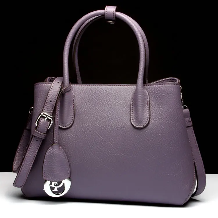 Lymech Brand China 2019 Handbag Custom Wholesale Charm Office Duffle Cow Genuine Real Leather Tote Hand Bag Women Ladies Female