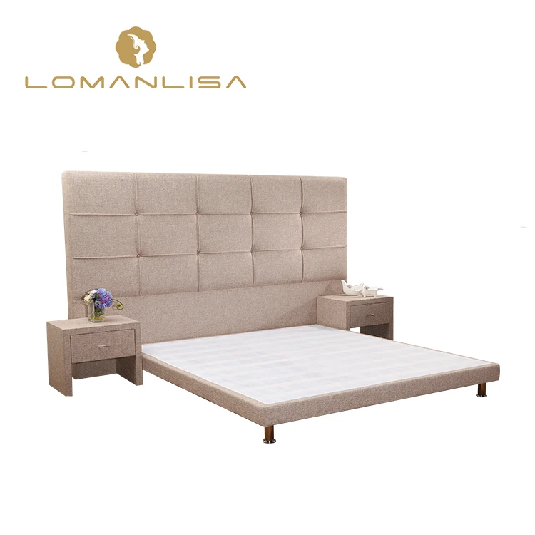 Бесплатный Образец Оптовая Король Королева размер Современная двуспальная кровать рама