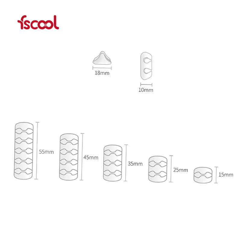 Fscool Multi-purpose Silicone Cable Holder , Wire Cable Clips, Desktop Earphone USB Cable Organizer