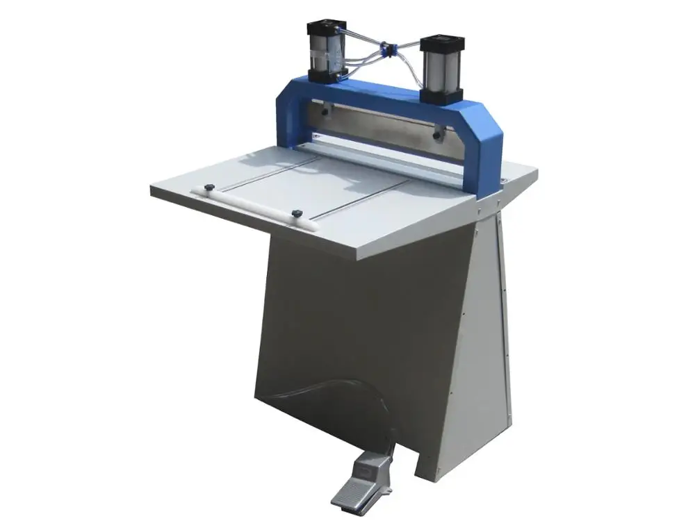 Pneumatic paper creasing machine with stand type manual indentation machines