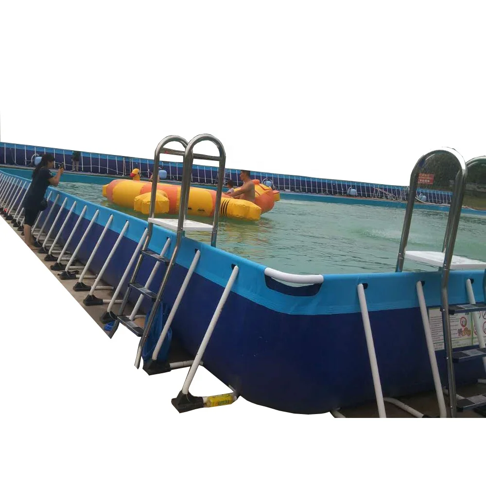 Commercial Outdoor Metal Frame Swimming Pool PVC Plastic Pool Commercial  for sale