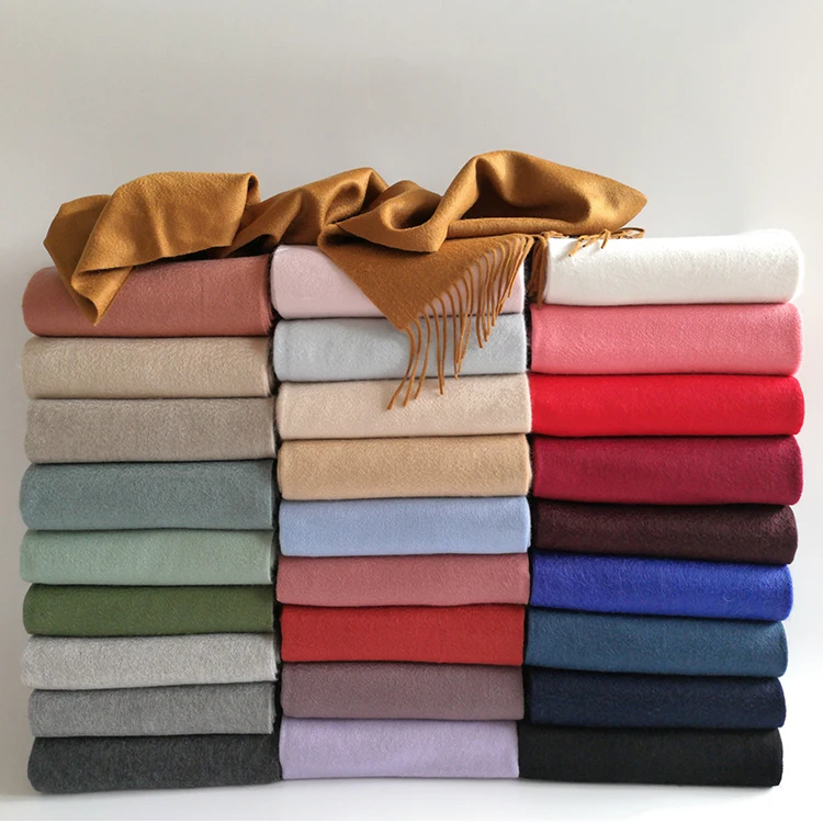 
2019 Wholesale High-End Solid Color 100% Cashmere Scarf For Women 