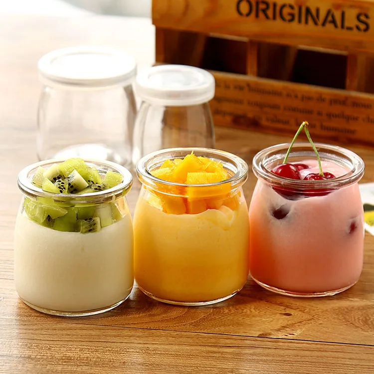 Heat resistant pudding cups glass pudding jar yogurt cups