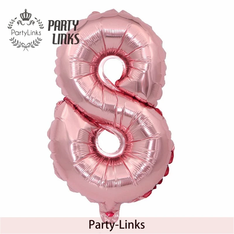 32 Inch Pink Digital Helium Foil For Birthday Party Balloons Number 0 To 9