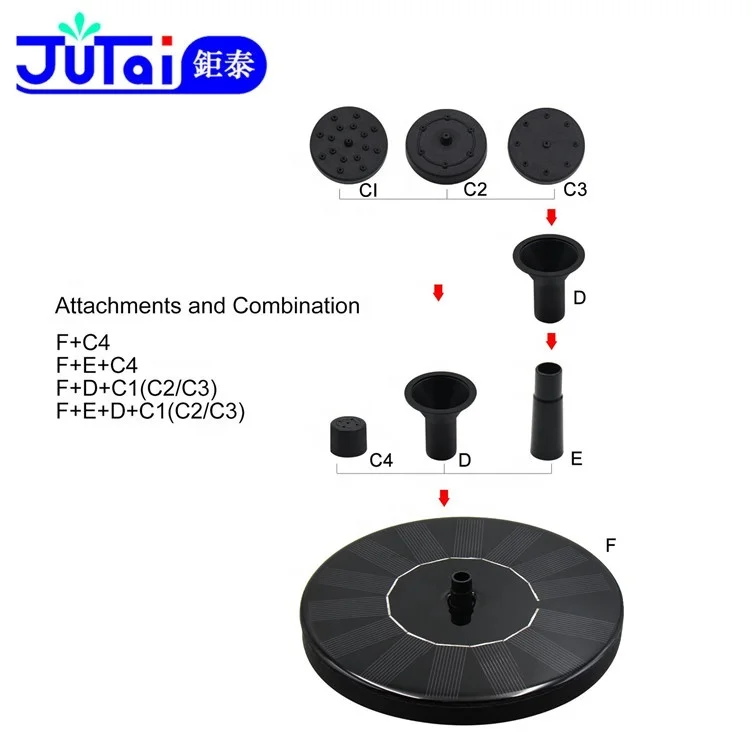 7V/1.4W High Quality Mini Portable Garden Solar Pump Fountain ,Solar Pond Fountains