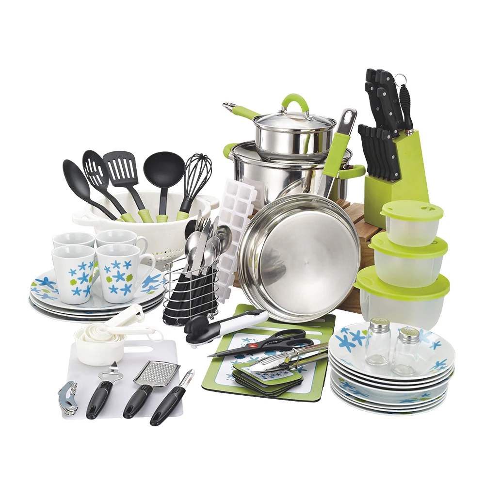 
Trustworthy China Supplier Kitchen Accessories Nylon Stainless Steel Cooking Tools / Cookware Set 