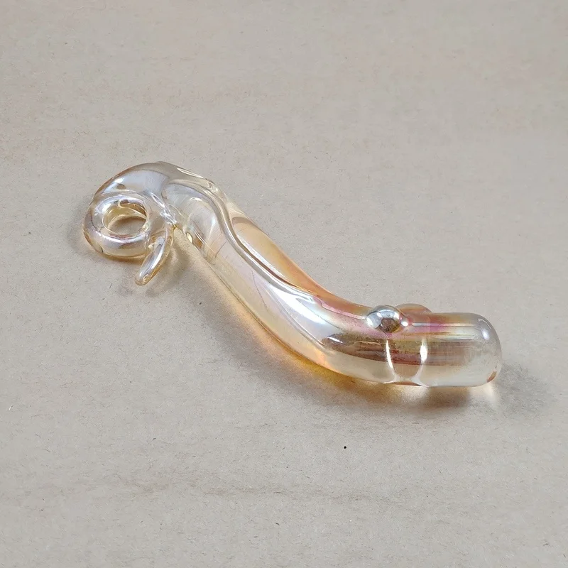 2022 New Factory Developed Gold Style Glass Dildos/Bent Glass Dildo/Giant Glass Dildo for Wholesale and Retail