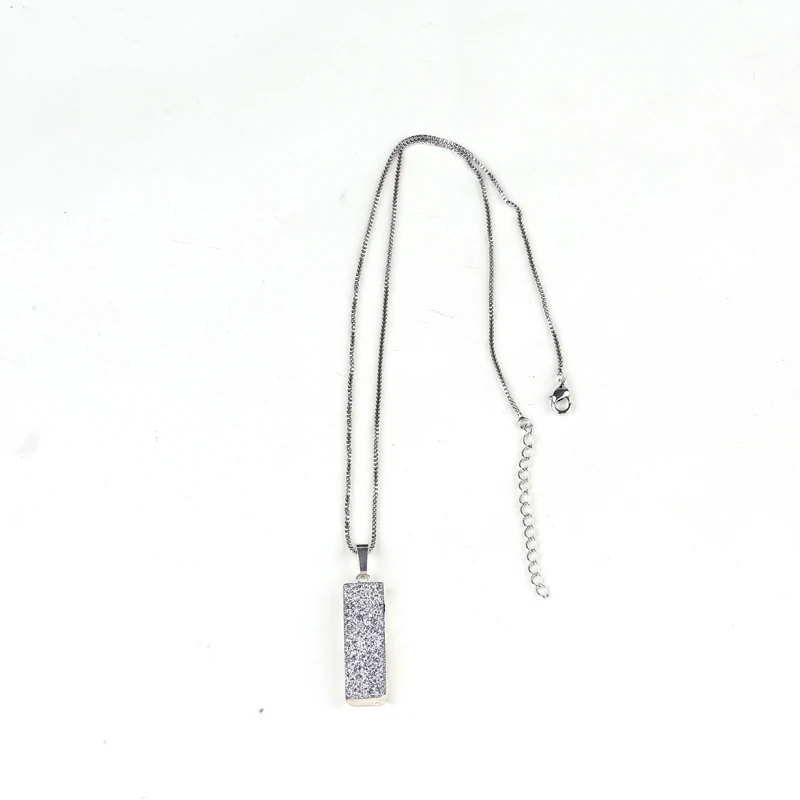Прямоугольный кулон зуб дамы ожерелье