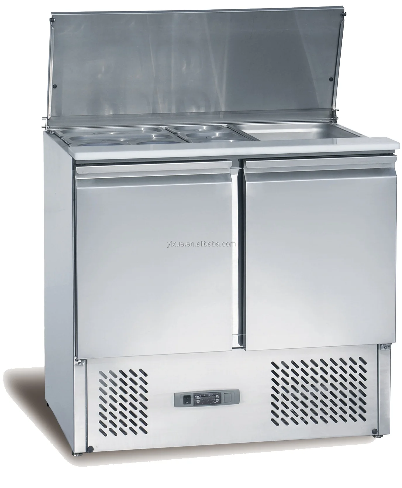 two door table refrigerated saladette counter /salad sandwich counter