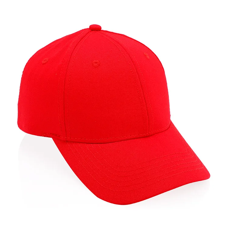 Custom Logo 100% Cotton Caps Plain Embroidered Red Baseball Cap And Hat