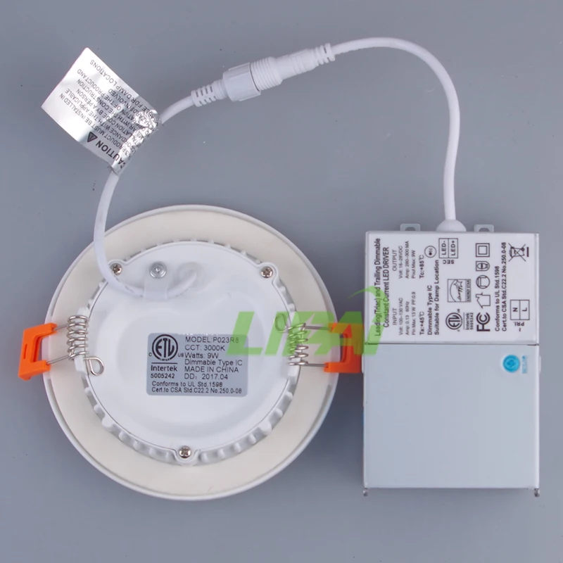 
cETLus and Energy Star approved 4 inch 9W 120V dimmable led panel light cri90 high efficiency 2700k 3000k 4000k 5000k 
