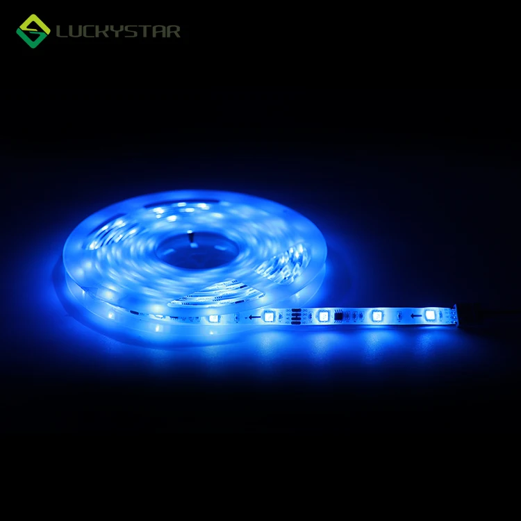 Hot sale Dream Color home decoration Mood Flexible Ribbon led strip light 5 Meter SMD 5050 rgb multi-colors strip lights/led str