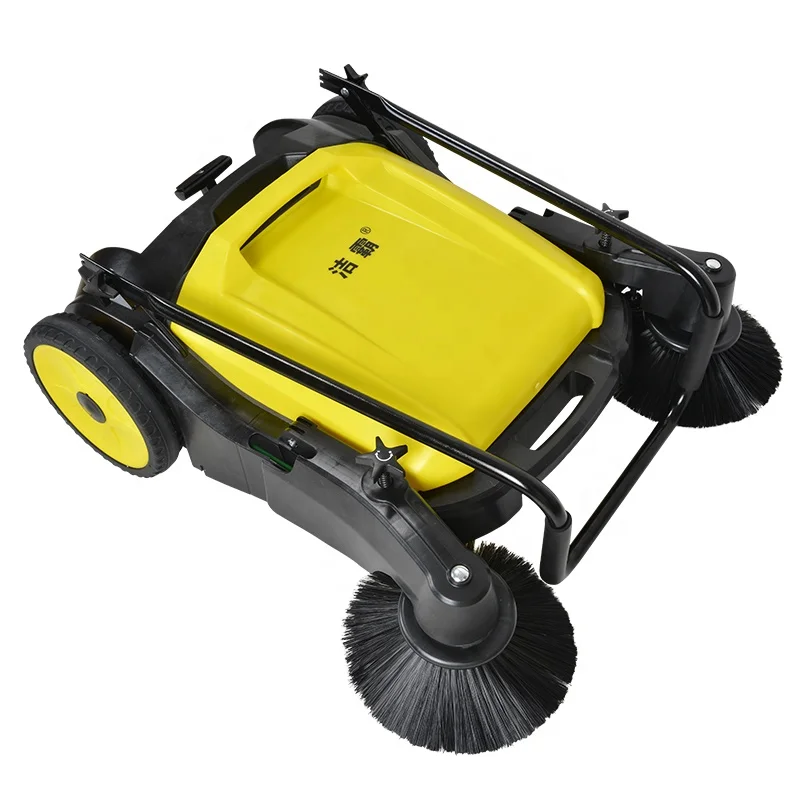 easy home cordless asphalt road hand push cleaning sweeper and ground floor sweeper for sidewalk parking lot warehouse factory