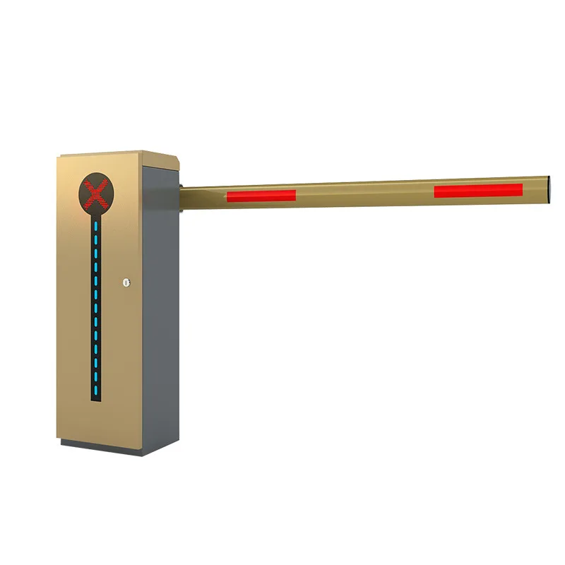 2019, автоматический дорожный барьер, входная ворота с красным и зеленым светофорным сигналом