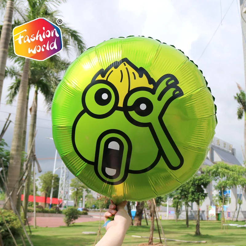 
23 inch Rock and roll style frog aluminum foil balloons lift off helium foil balloons 