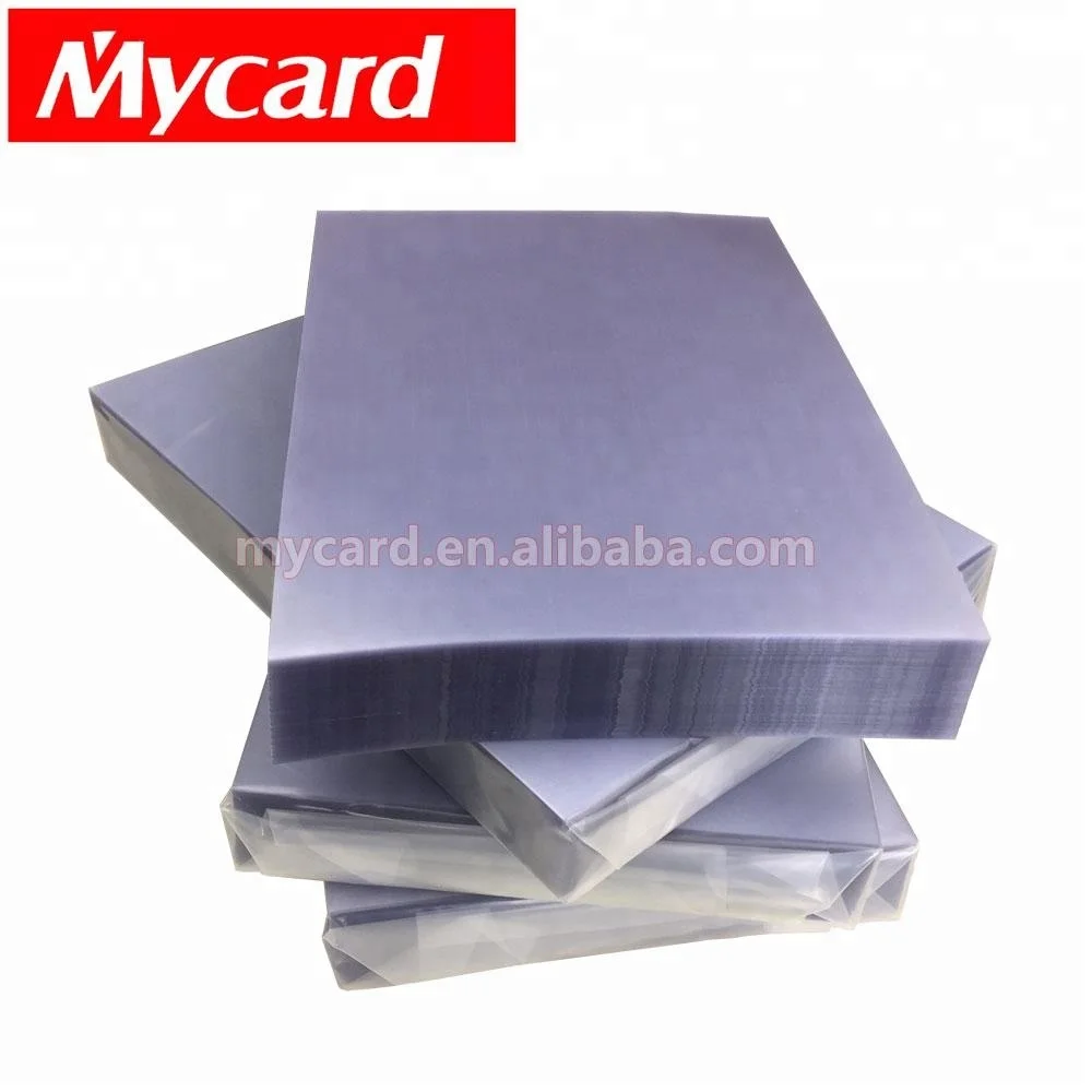 A4 Size 0.08mm Card Film PVC Coated Overlay