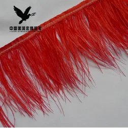 
ostrich feather 10-15cm Artificial single layer feather fringe trimming 