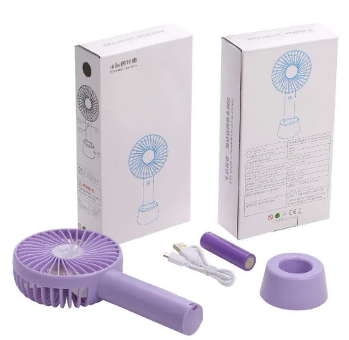 custom new Fashion electric Portable USB Rechargeable Mini desk Hand Fan with base