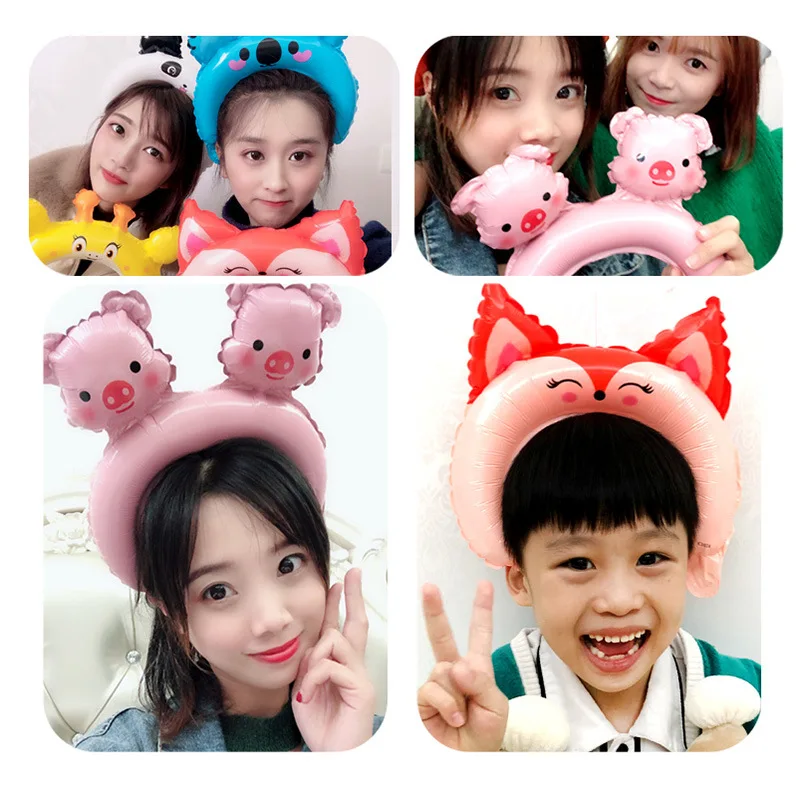 
Wholesale Hot selling Foil Plush Zoo Jungle Animal shaped Headbands Ears Zebra Giraffe Elephant Tiger 