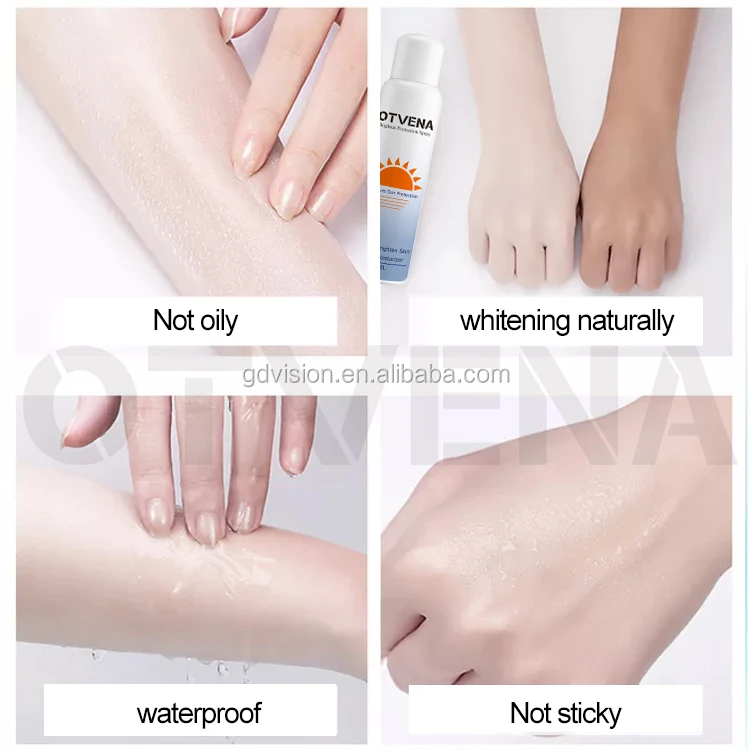 Частная торговая марка SPF 50 + мгновенный отбеливающий Солнцезащитный спрей