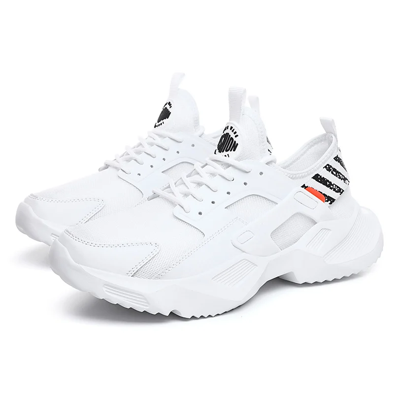 
Beige new Breathable Mesh Lace-up Casual Flat Hombre wholesale sneakers brand fashion shoes 