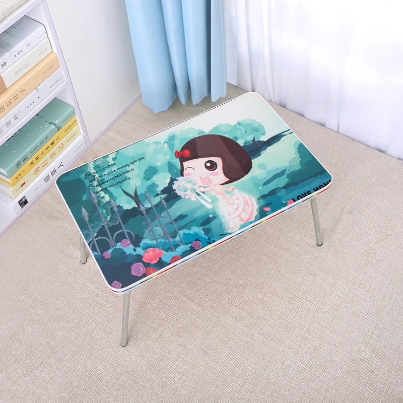 
Wooden cartoon wooden portable folding laptop table for bed 