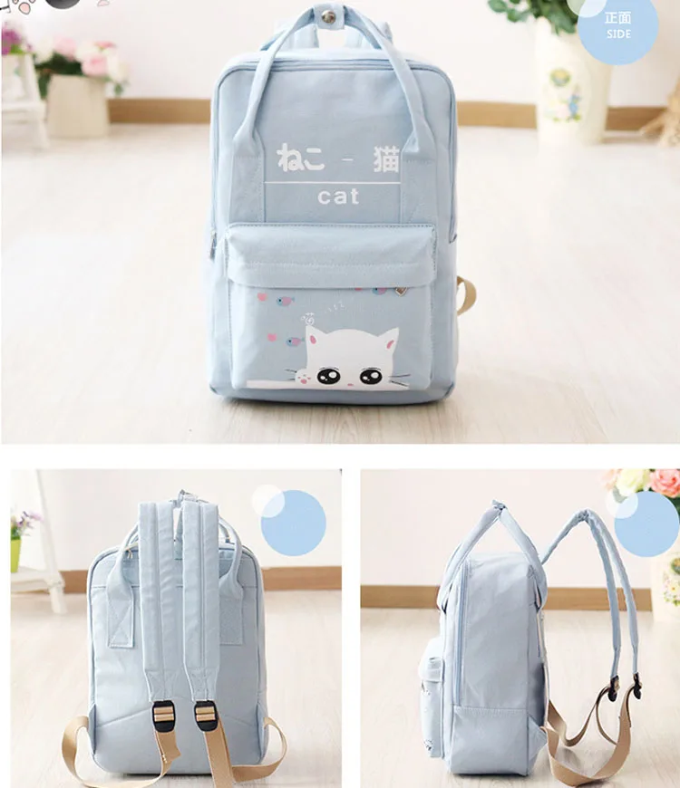 Girl canvas style japanese school bag student,casual hight school student bag style boy,soft fabric new student bag backpack
