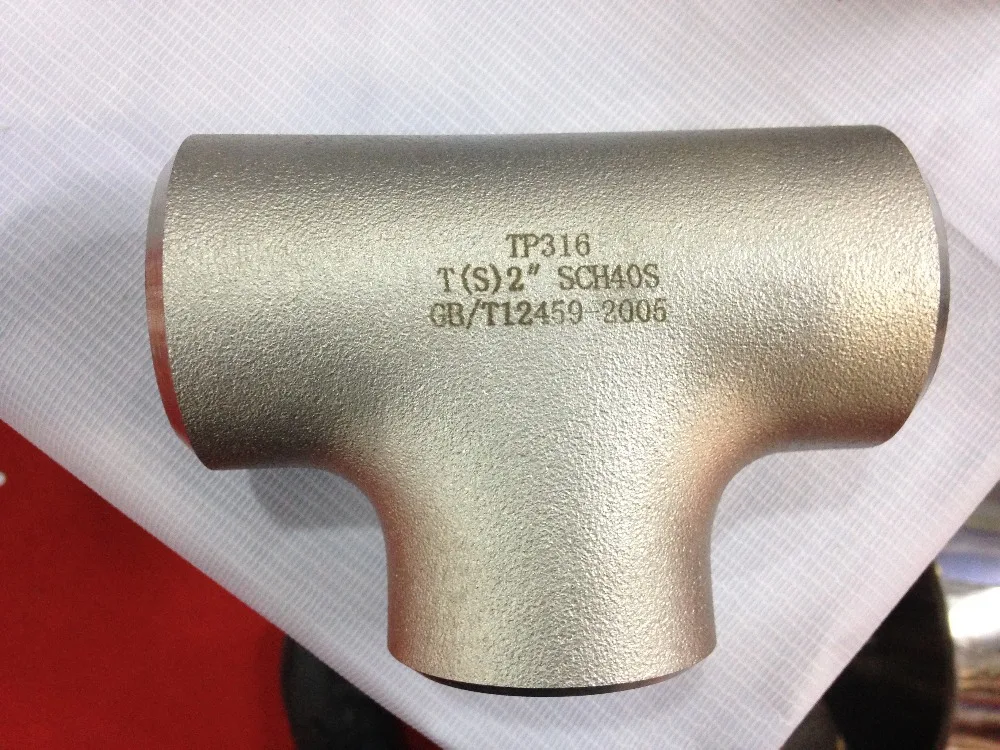 China Supplier ASME B16.9 Stainless Steel A403 WP304 BW SCH80 Equal Tee 304 316 904