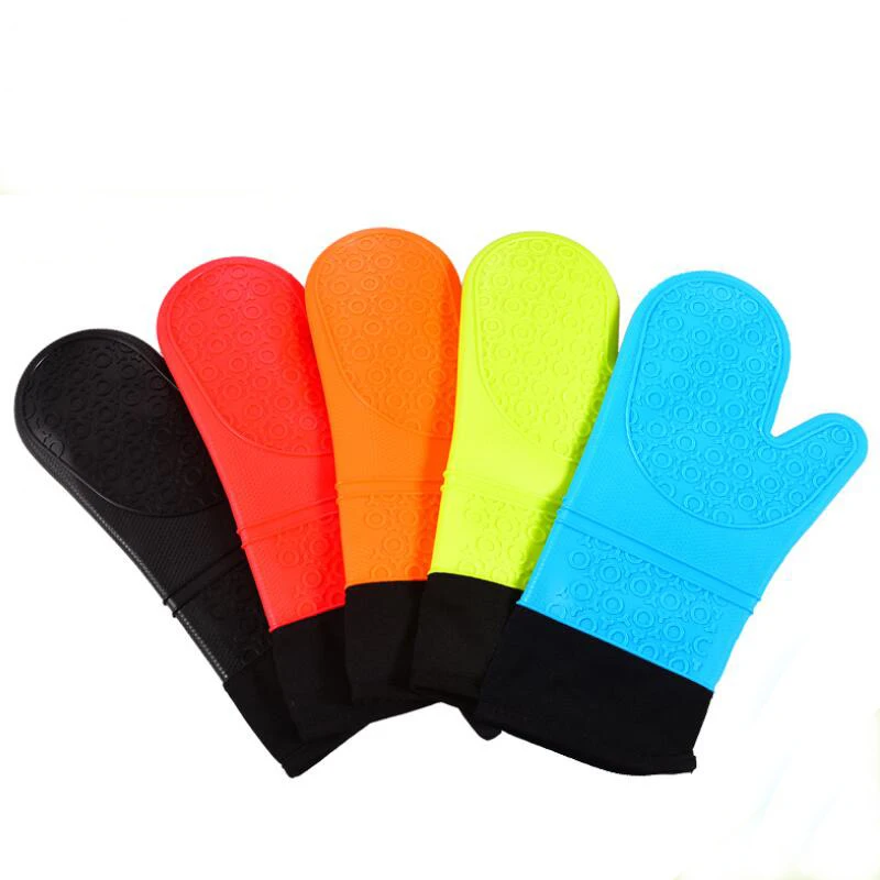 
JY 168G Amazon Hot Sale Extra Long Custom Microwave Oven Use Silicone Safe Hands Gloves Long Sleeve Oven Mitts Sets 