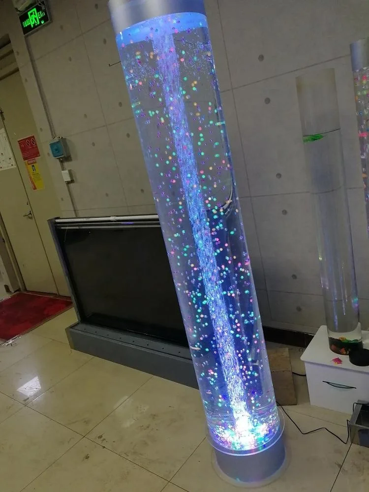 
2020 BIG Customized Floor standing LED Bubble Tube Cylinder water bubble tube for home office hotel restaurant ceremony 