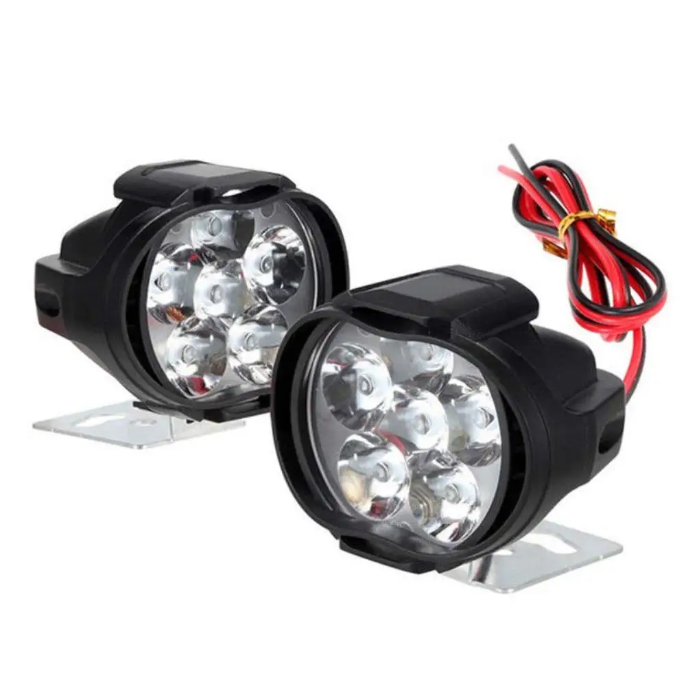 2 шт. прожектор 6-ти Диодная лампа 10 Вт мотоциклетные фары зеркало крепление дальнего света Противотуманные фары DRL выключатель Универсальный