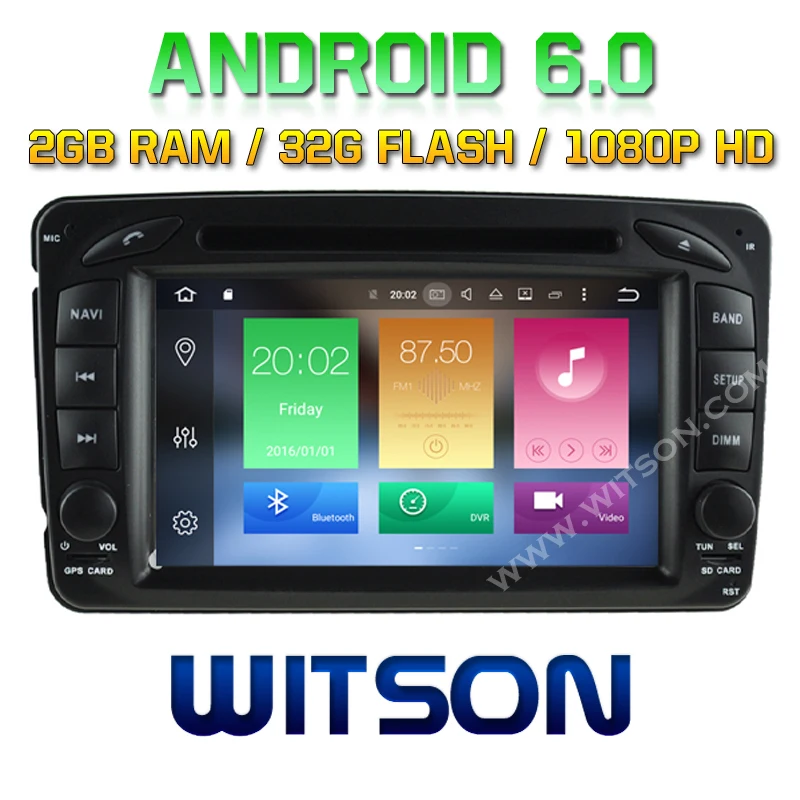 (восемь основных) Android 6.0 двойной Дин DVD GPS для MERCEDES-BENZ c класса W203 2 г ROM 1080 P сенсорный экран